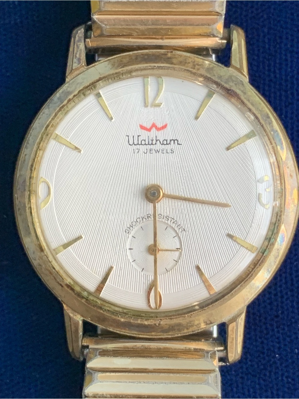 Vintage Waltham Gold Plated Men's Dress Watch - 17 Jewel not working